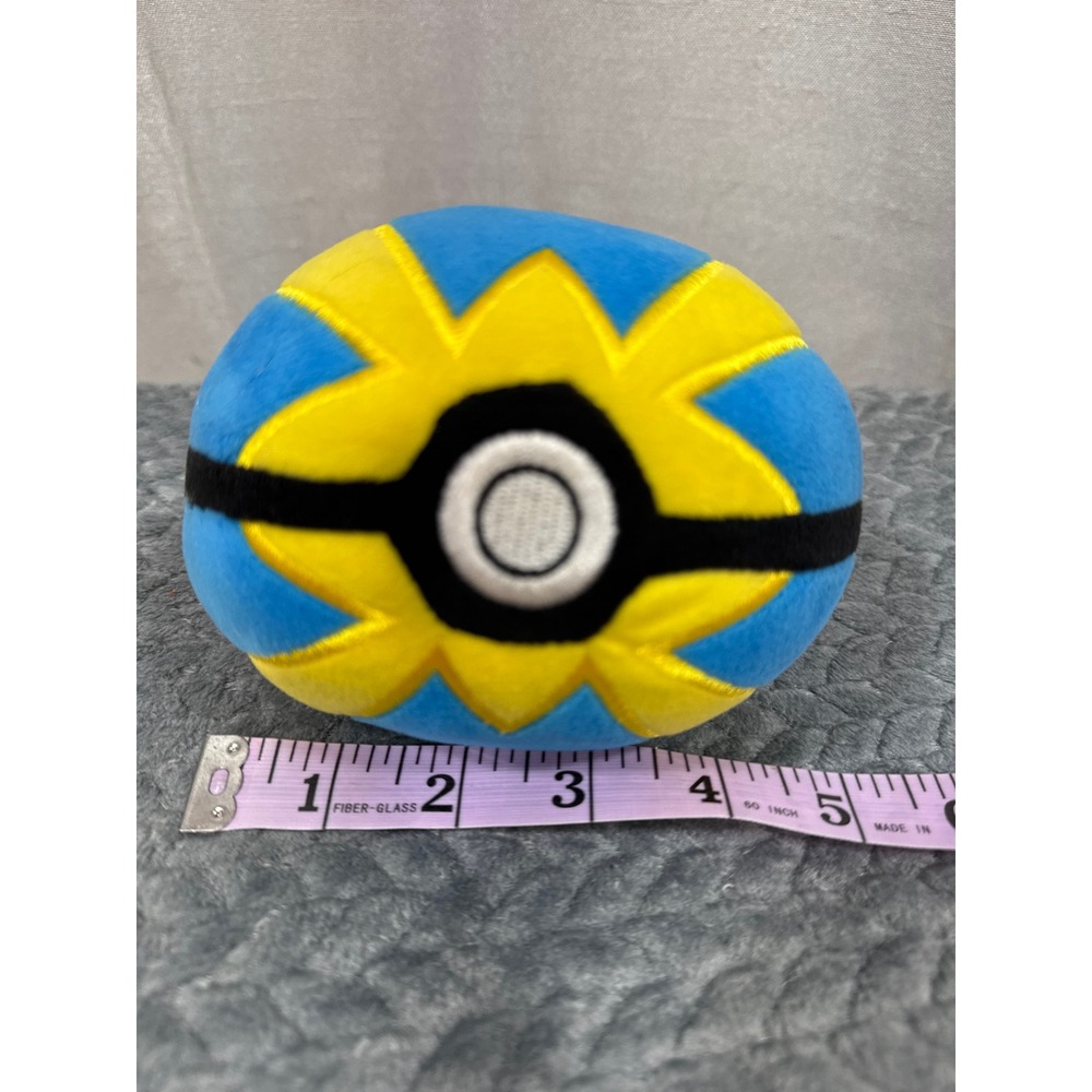 Pokemon Quick Ball Plush Blue Yellow Wicked Cool Toys WCT‎ Stuffed Toy 5 Inch